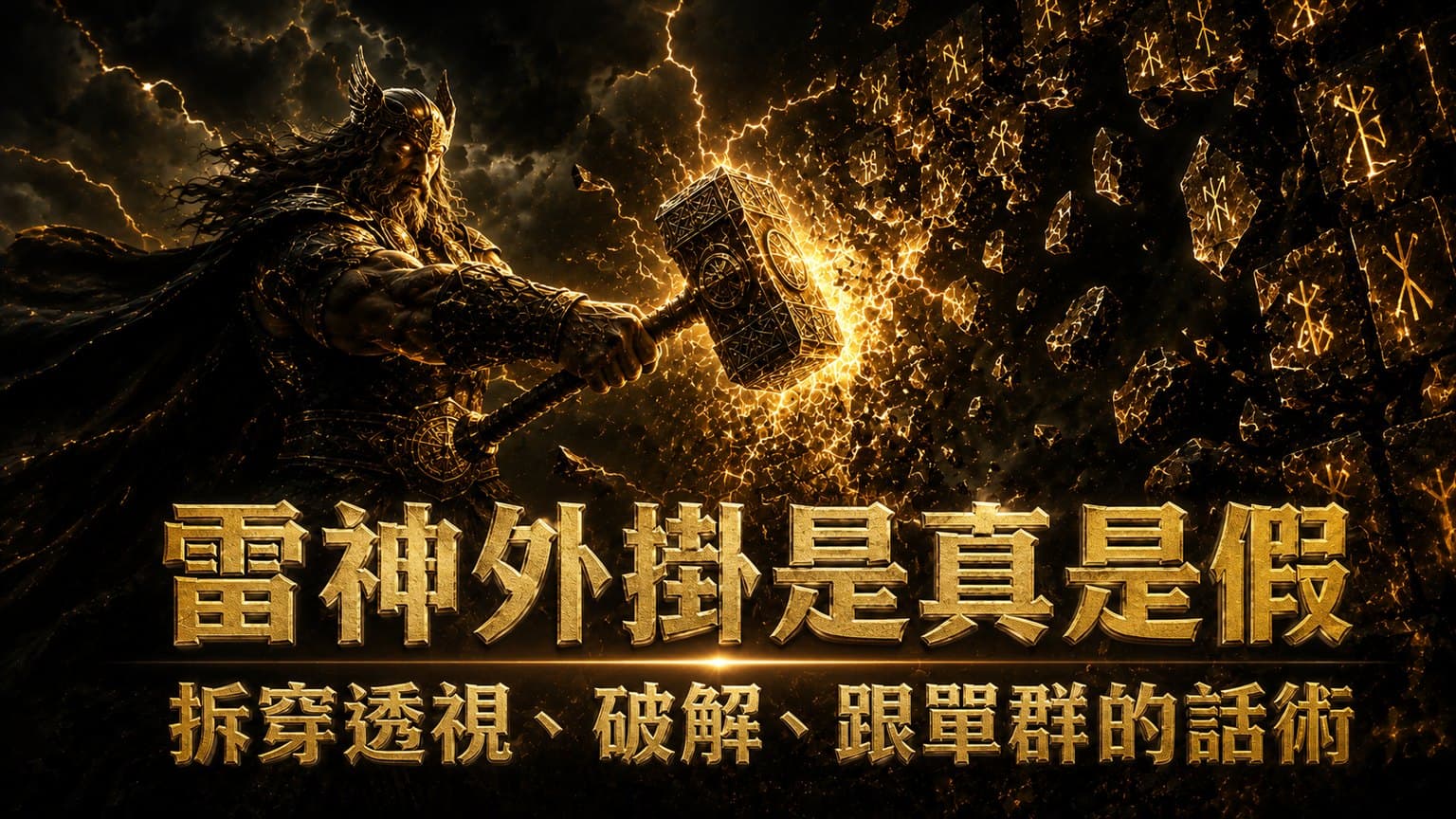 「雷神外掛」是真是假?一次拆穿透視、破解版、跟單群的話術
