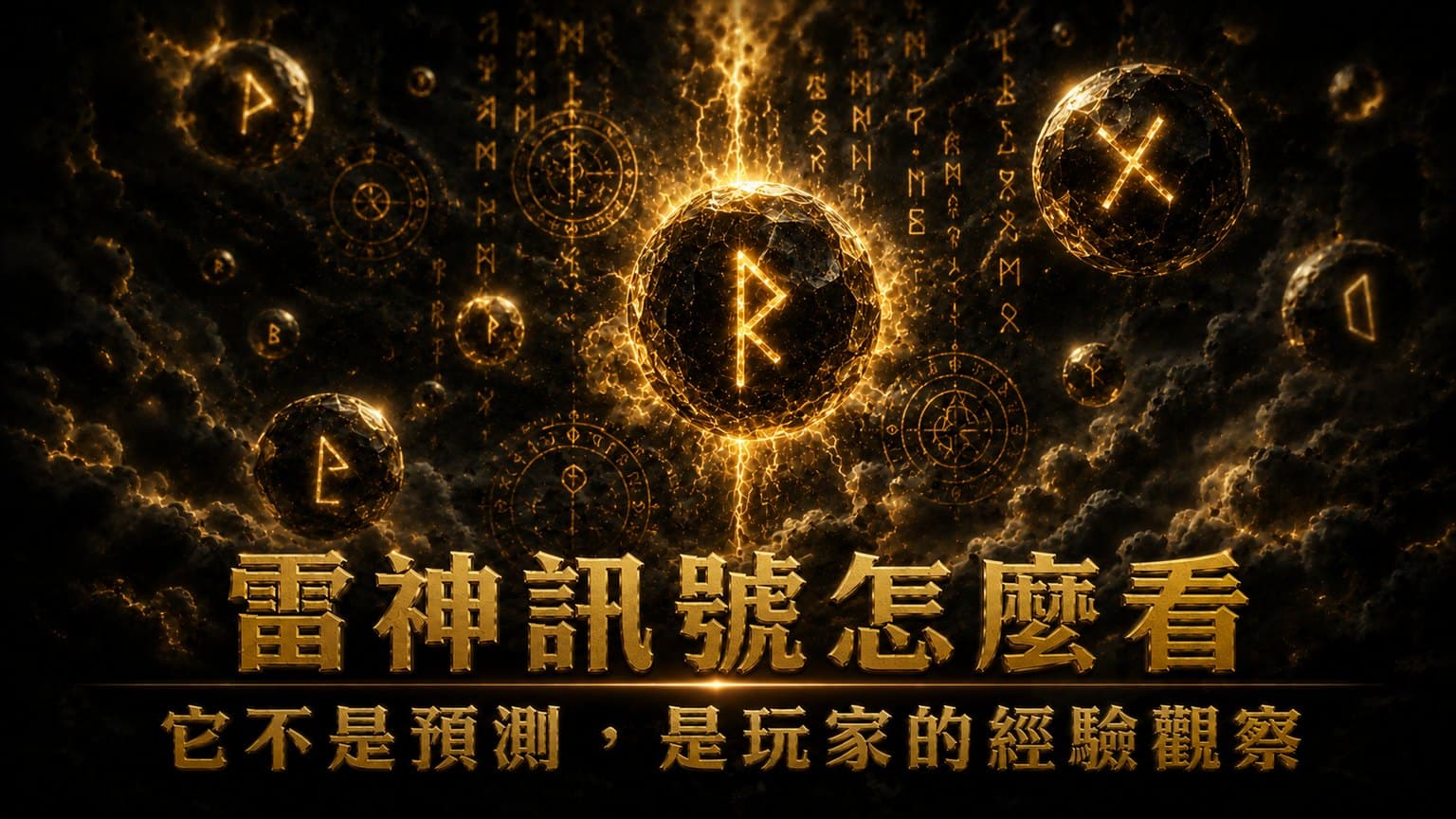「雷神訊號」怎麼看?先講清楚它不是預測,是玩家的經驗觀察